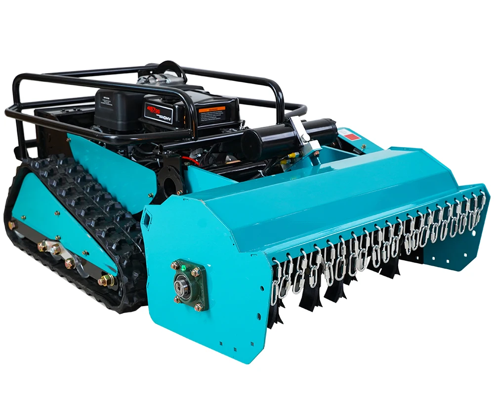 Industrial Remote-Controlled Lawnmower Chain-Driven Vertical Blade 500mm/800mm Customizable Mini Automatic Mower 800m