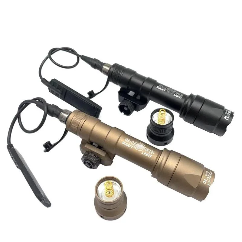 M600C Airsoft  Powerful Flashlight Tactical Torch Scout Rifle Gun LED Light Fit 20mm Rail Hunting