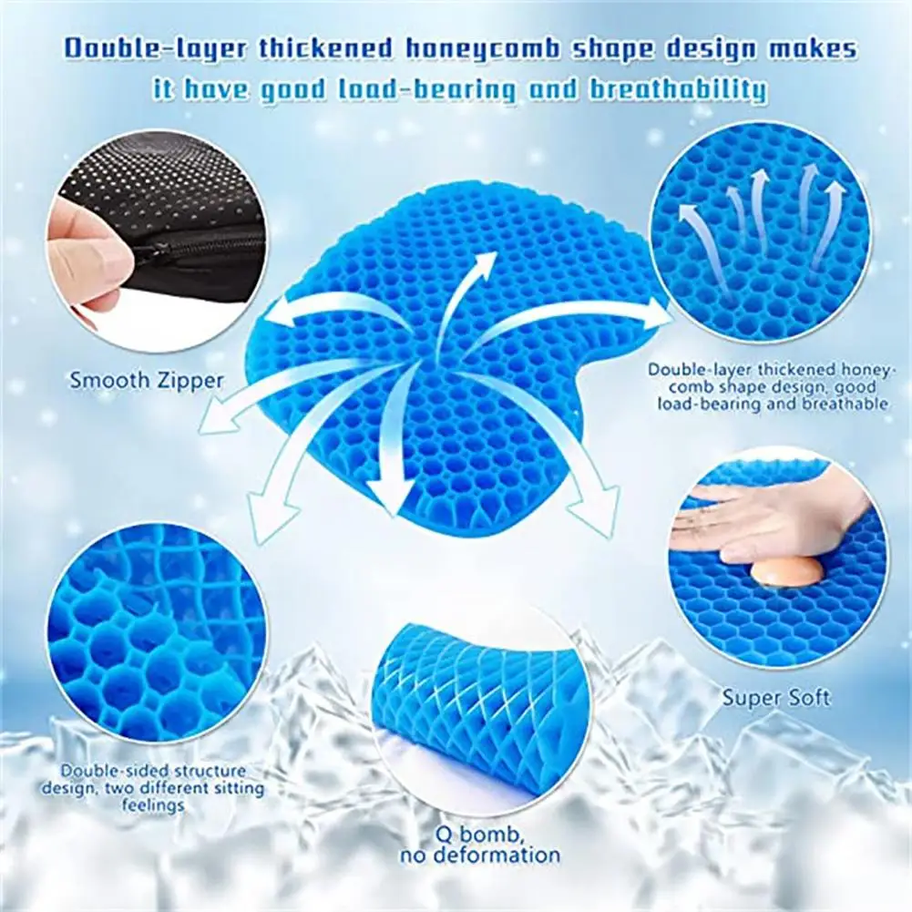 Kayak Cushion Anti Slip Kayak Seat Cushion Thick Waterproof Gel Seat Cushion Kayak Seat Pad Fishing Kayak Accessories