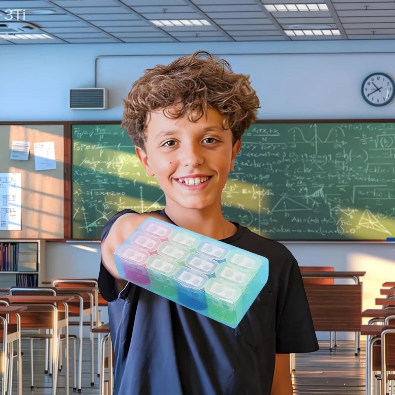 12 مجموعة من مبراة أقلام الرصاص ذات الفتحات المزدوجة مع غطاء، ومبراة ملونة مدمجة للأطفال