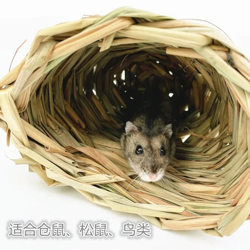 Hamster Avoiding Grass Nest, Grass House Grinding Teeth, Hand Woven Small Pet Grass Nest, Hamster Nest, Parrot Bird Toy