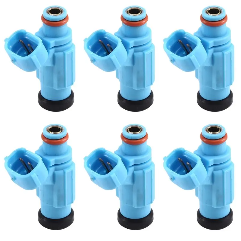 

Set Of 6 Fuel Injector 4-Hole For Outboard Engines 200HP 225HP 250HP Part Numbers 15710-93J00 1571093J00-AU62