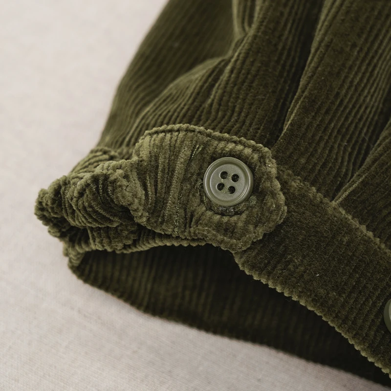 Retro Cord-Minirock mit hoher Taille für Mädchen, Frühlingsneuheit, verstellbare Knöpfe, elastische Taille, locker sitzende Kinderröcke, Mädchen-Winterkleidung – Detail 21