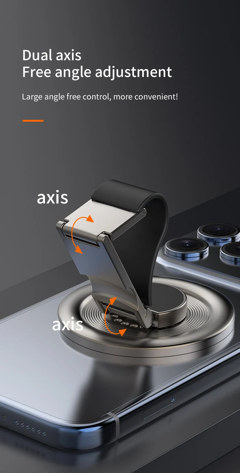 Starker magnetischer Telefonhalter für Magsafe, 360-Grad-Drehung, Magnet-Fingerring-Ständer, kompatibel mit iPhone 17 15 16 Xiaomi – Detail 12