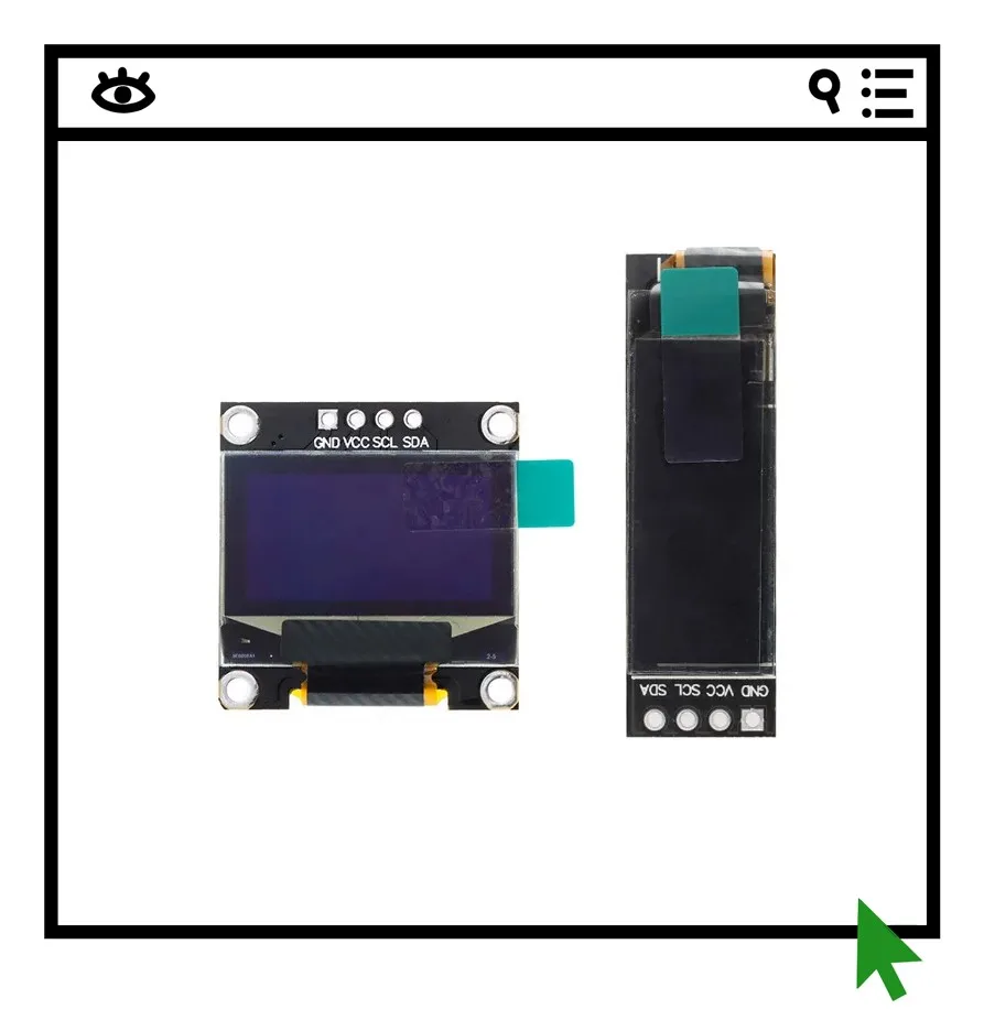 

0.91/0.96 inch OLED display LCD screen module, white/IC communication display screen module
