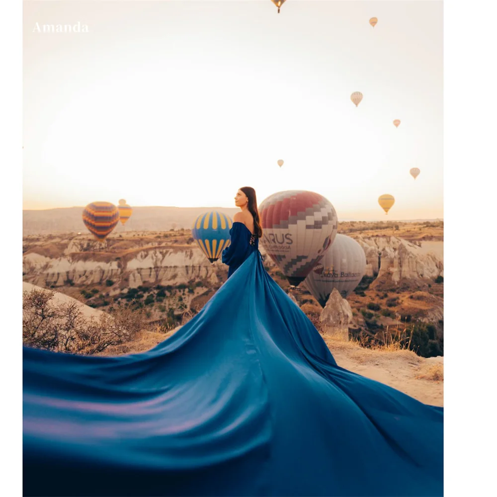 

Летяющее платье Amanda по индивидуальному заказу, вечернее платье с открытыми плечами, длиной до пола, вечернее свадебное платье со складками