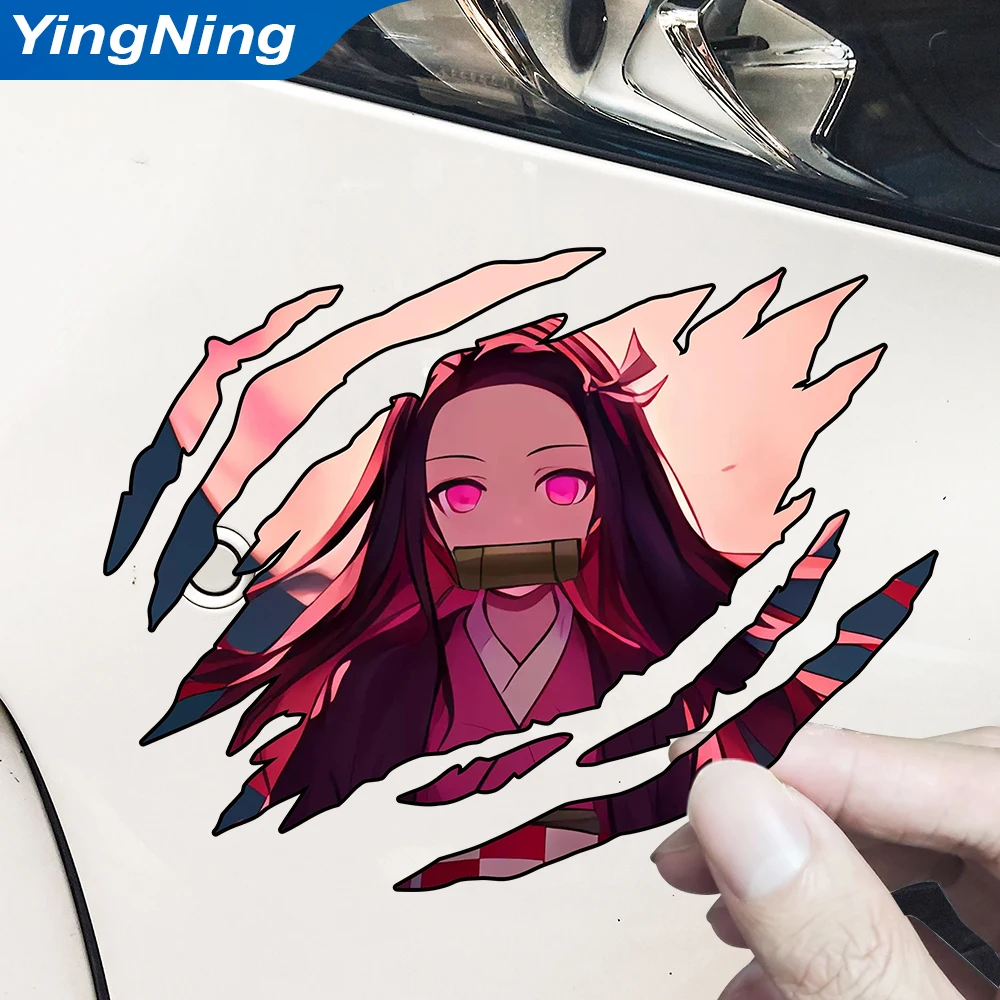 

Anime Nezuko Scratch Mark Car Stickers Body Door Waterproof Decals Auto Decor Scratch Covering Vehicle Accessories 8cm/13cm/18cm