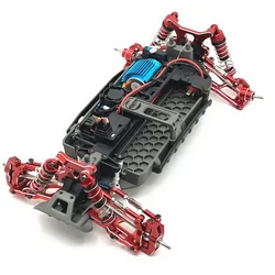Wltoys 124008 124016-17-18-19 144001-02-10 Metal Suspension Arms Steering Cup Hub Carriers Shock Tower Set Upgrade Parts