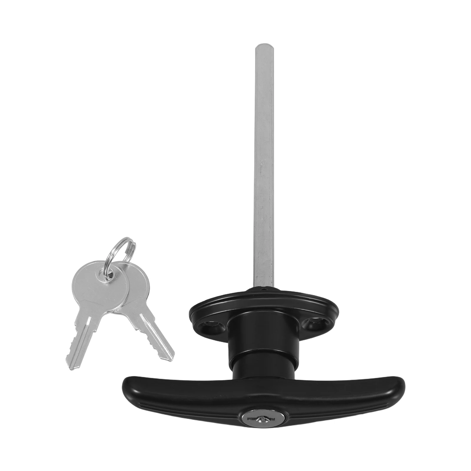 

T Shaped Handle Lock Zinc Alloy Keyed Door Hardware Black Finish Suitable Garage Barn Shed Storage Locking T Handles Replacement