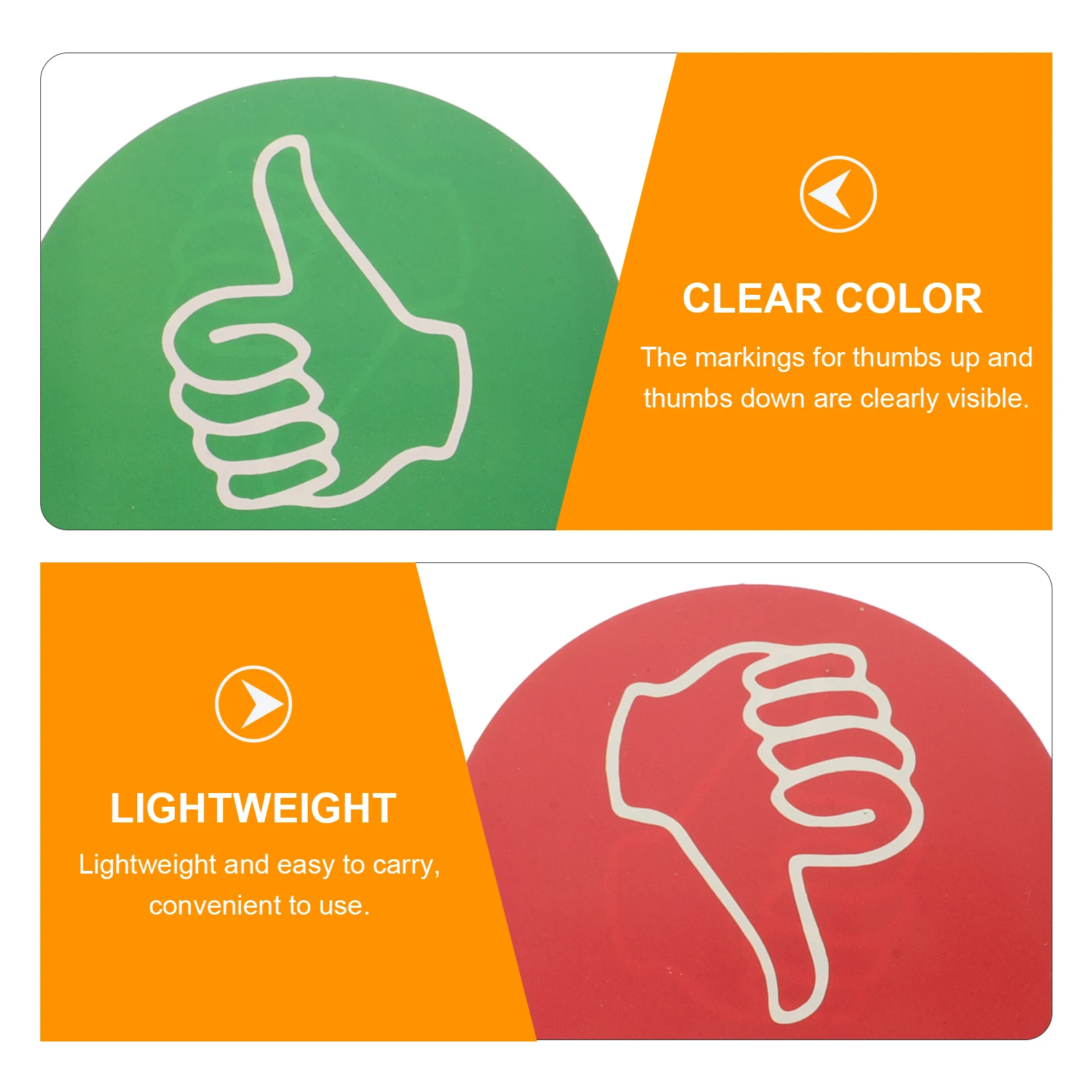 5 Pcs Sign Paddles for Classroom Voting Early Education Materials Plastic Voting Paddles Reusable Teaching Aids