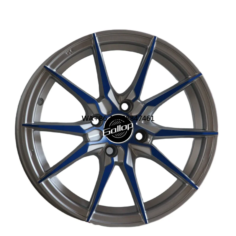 Gallop ET30-38 15-Inch Alloy Wheel 30mm PCD 4/5*100 Multi Spoke Passenger Car Wheels Factory Made Aftermarket New Condition