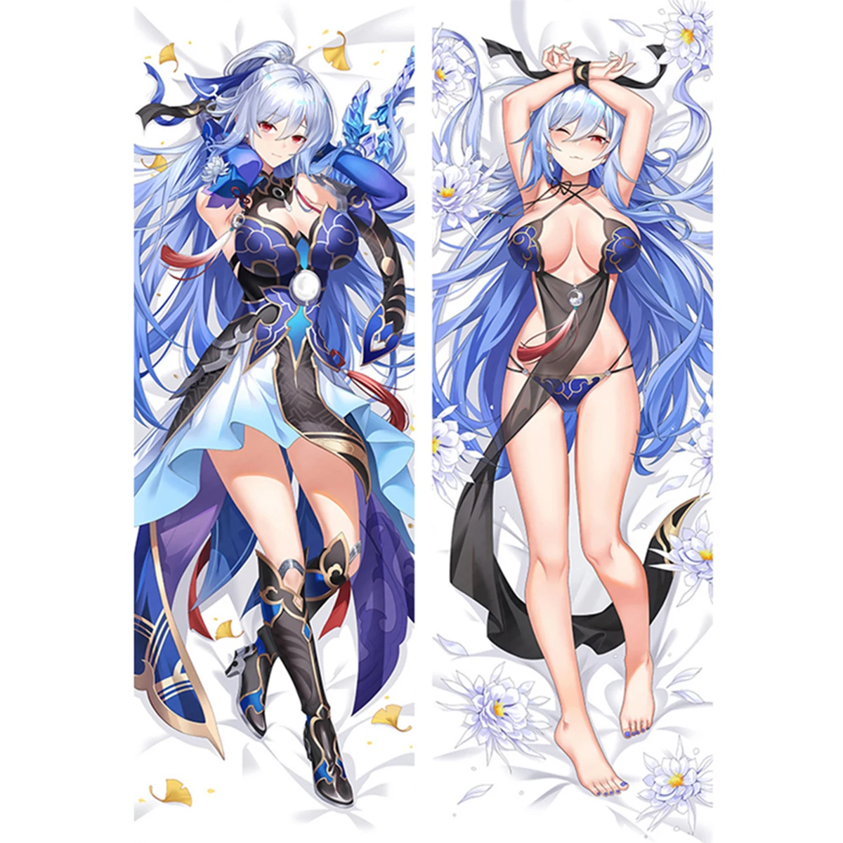 Jingliu Large Dakimakura Cover Anime Game Girl Long Life Size Body Pillow Case Customized Printed Waifu Gift