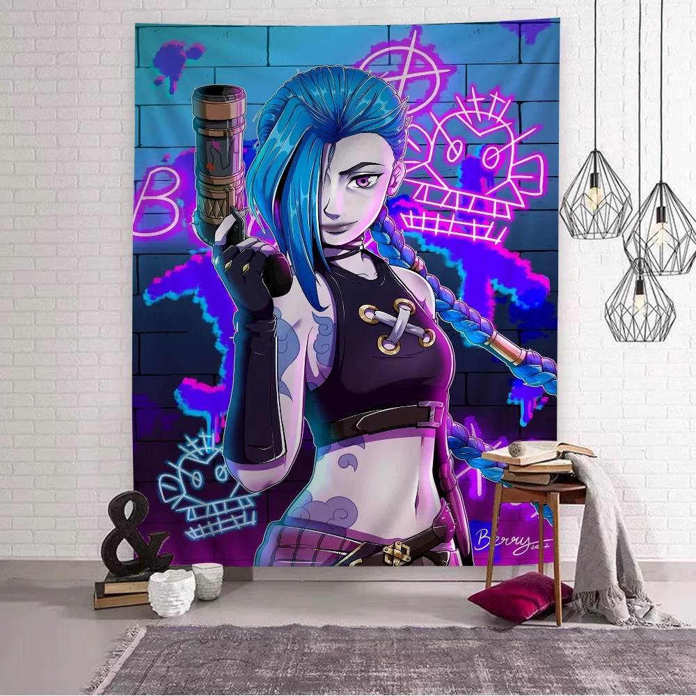 نسيج بوهيمي من رابطة الأساطير ، الشخصيات الرئيسية الفن ، شنقا لعبة أنيمي ، غامضة ، نسيج الجدار البوهيمي ، ماندالا ، جينكس