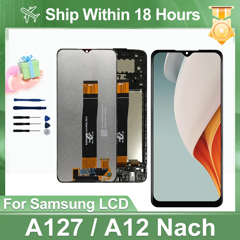 100-testado-para-samsung-a12-nacho-display-lcd-tela-de-toque-digitador-assembleia-para-samsung-a127-a127f-a127m-a127u-lcd-com-quadro