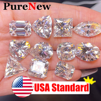 [USA Standard] D Color White Moissanite Diamond Factory Round Oval Pear Radiant Emerald Heart Princess Cushion Asscher Shape GRA