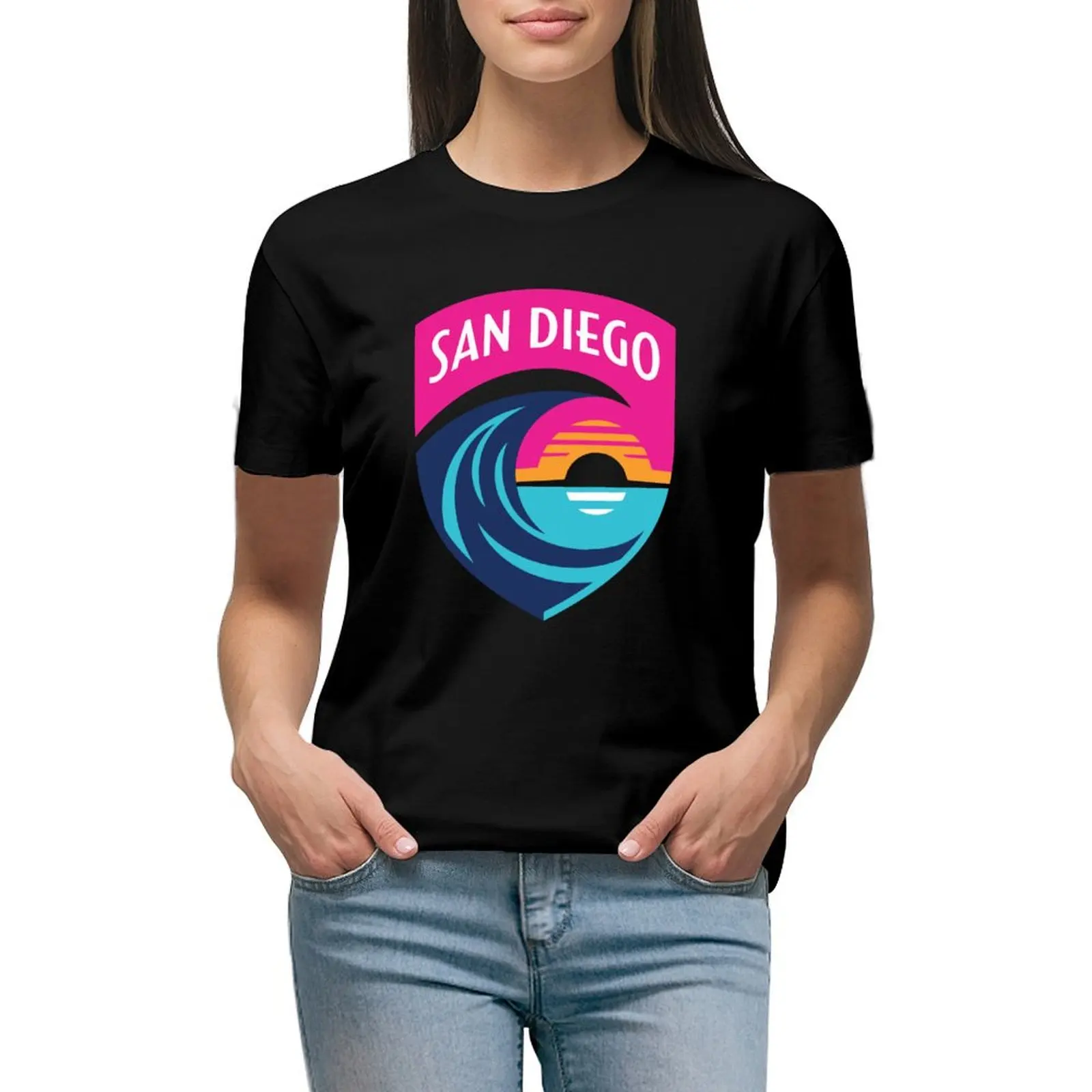 

SD Wave FC Soccer NWSL T-shirt aesthetic clothes Female clothing t-shirt dress for Women plus size