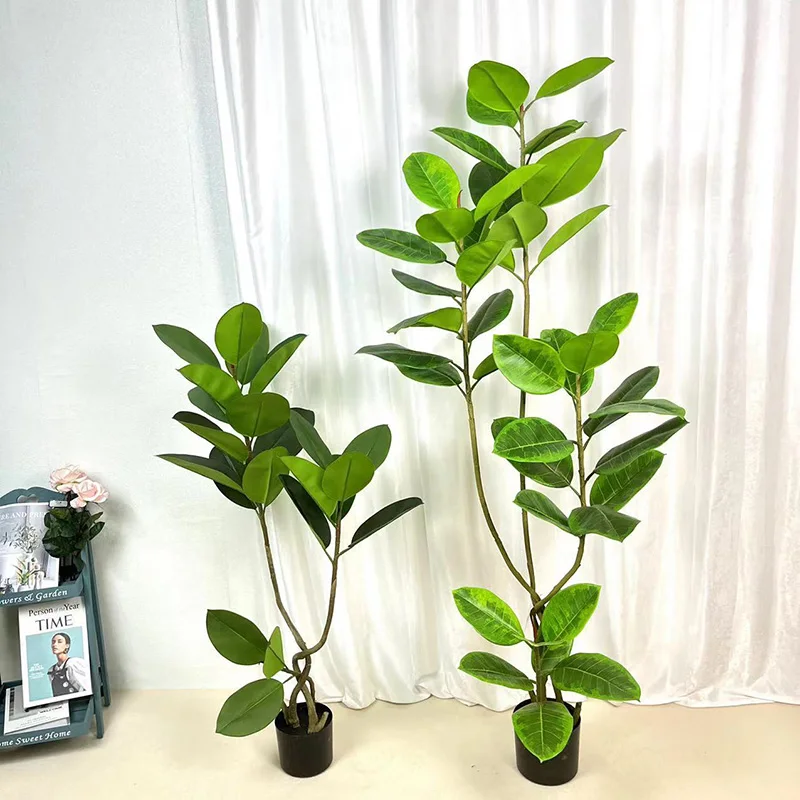 5.6FT Large Artificial Ficus Plants Branches Tropical Tree Plastic Fake Leafs Green Banyan Tree For Home Garden Room Shop Decor