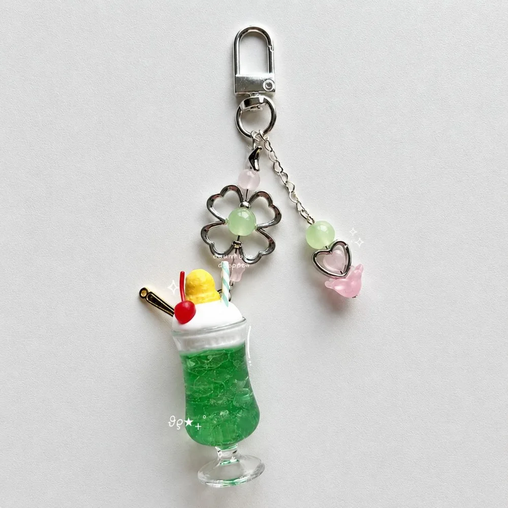 Fashion Handmade Taiyaki Pendant Japanese Bag Keyring Icecream Keychains Bag Charm Street Food Y2k Keychains Women Girls
