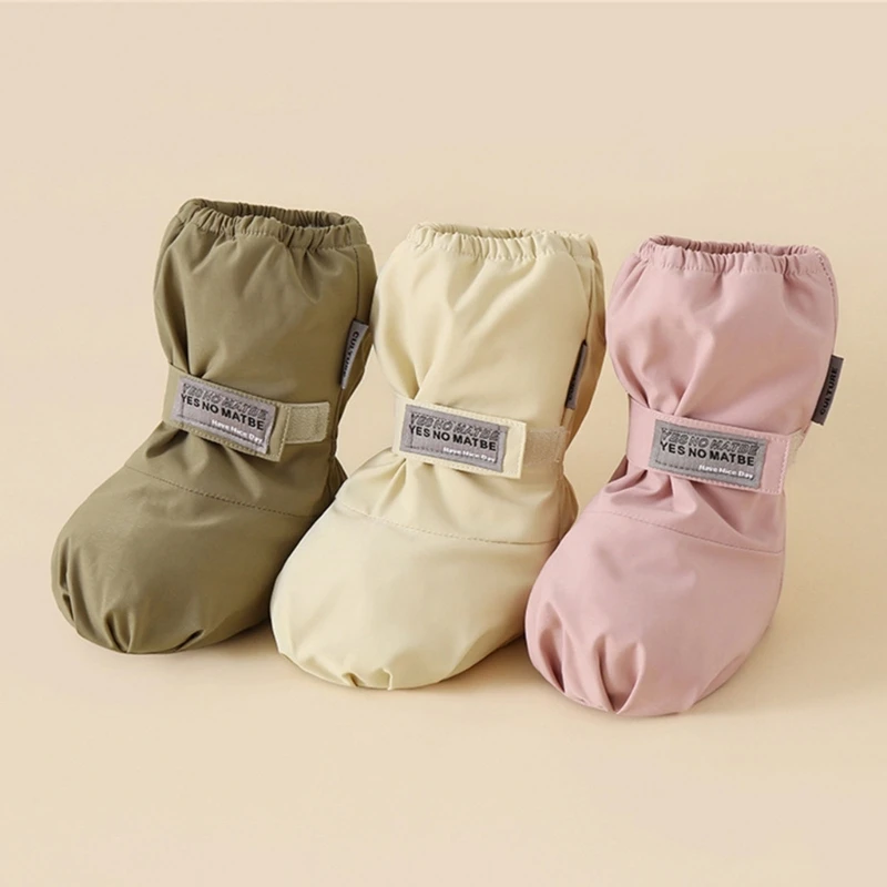 أطفال الأصفاد المرنة أحذية الشتاء للماء الصوف مبطنة نونسليب الأحذية في الهواء الطلق 15UB