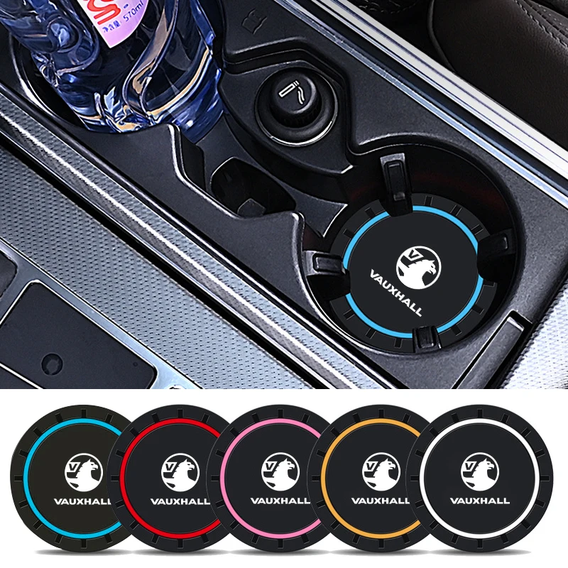 2pcs Car Silicone Non-slip Water Coaster Cup Holder Bottle Mats For Vauxhall Corsa VXR Astra GTC Tigra Zafira Vectra Meriva Mona