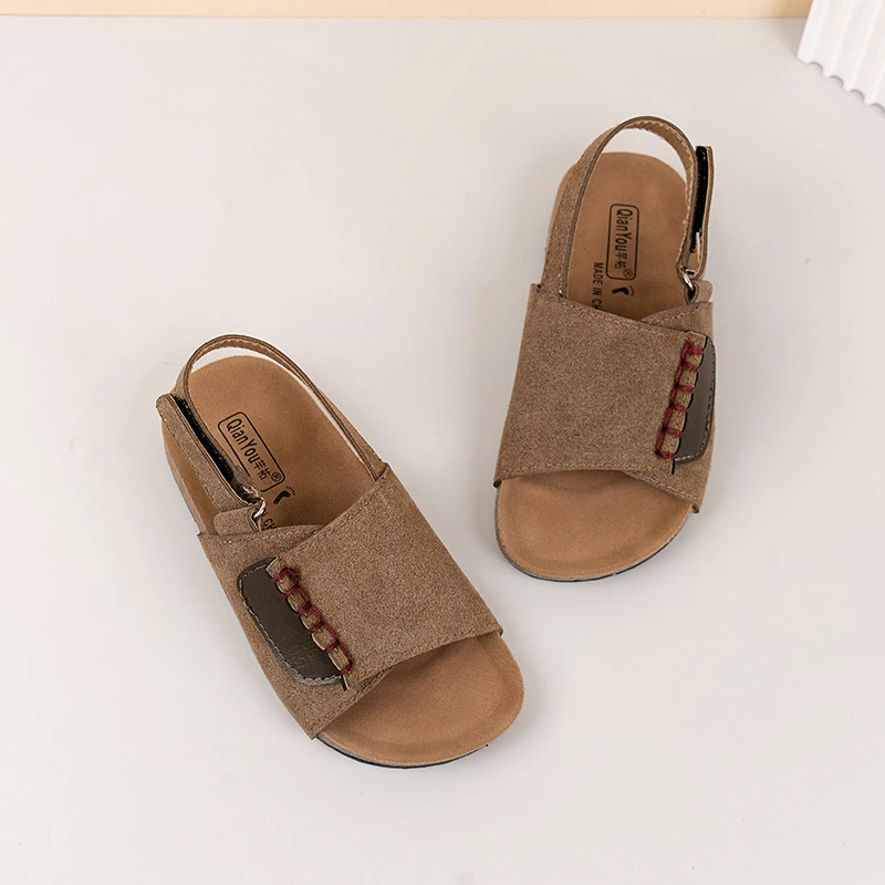 

Children's Summer Sandals 2025 New Boys Causal Beach Shoes Fashion Open-toe Non-slip Kids Versatile Girls School Flat Sandal