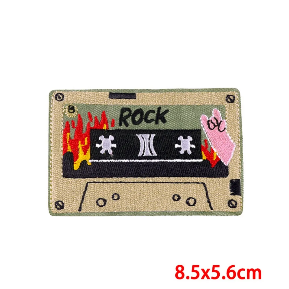 Patch bordir Punk Applique Band Rock Applique untuk pakaian dapat disesuikan besi pada tambalan jaket termoperekat dekorasi topi Jeans