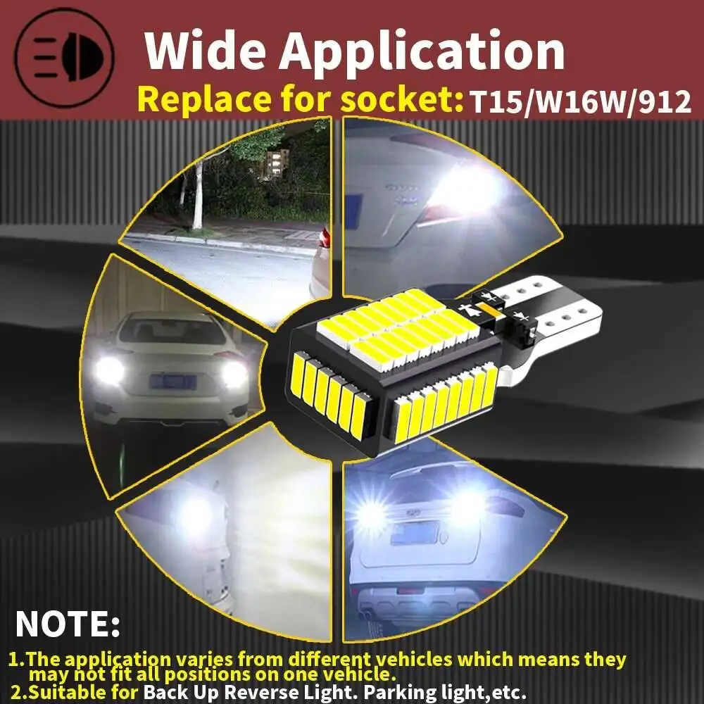 2Pcs LED Reverse Light Blub Lamp W16W T15 921 Canbus For F12 F13 F06 E65 E66 E67 F01 F02 F03 F04 E83 X3 F25 X5 E70 Z4 E89 image 6