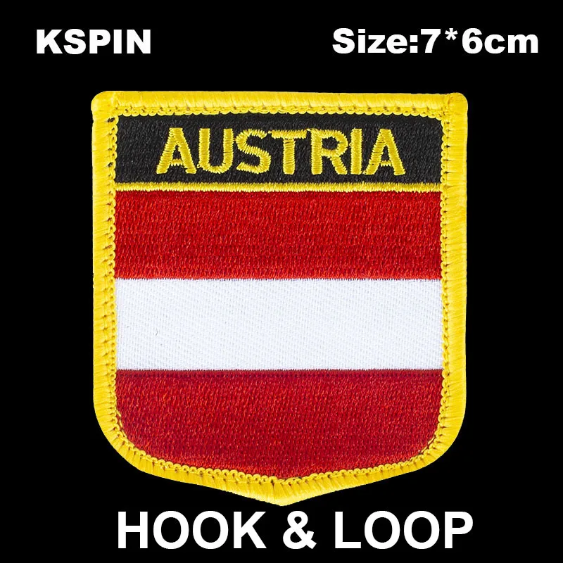 Hook Loop FLag Patch Embroidered Armband Stickers 3D Tactical Badge for Cloth Backpack Airsoft Patches