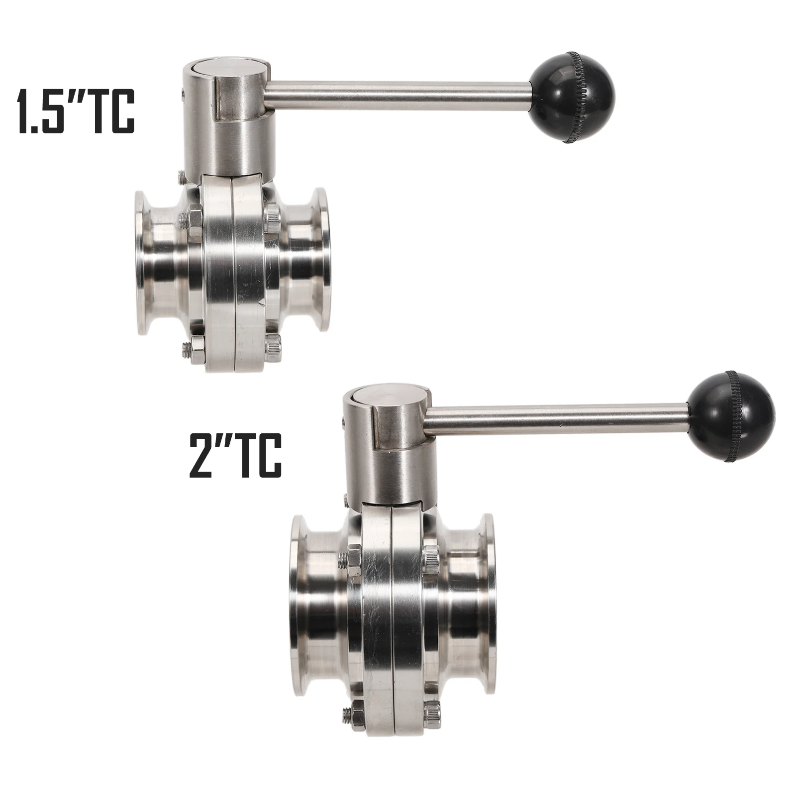 Stainless Steel Tri-Clover Butterfly Valve Pull Trigger 1.5/2