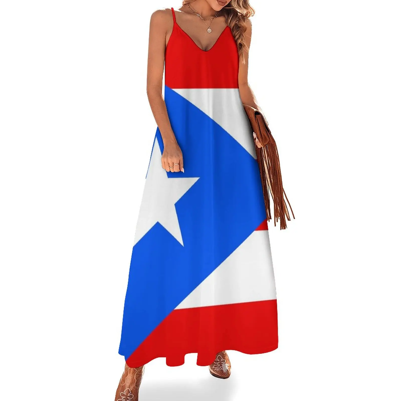 

Puerto Rico Flag Sleeveless Dress Long dress woman party dresses women sexy dress for women