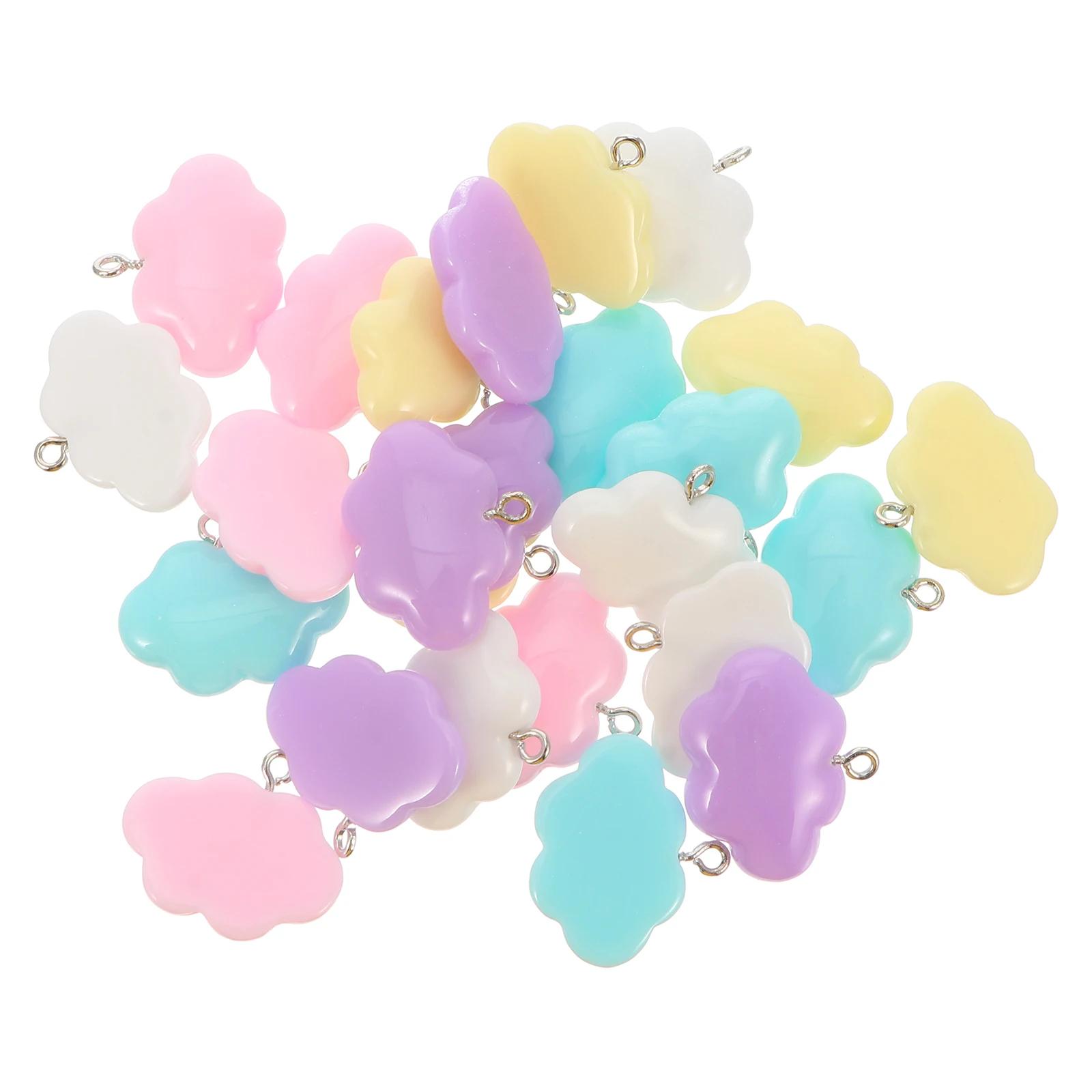 

25pcs Colorful Pendant Diy Jewelry Earring Beads Accessories Uv Resin Locket Keychain Necklace Bracelet Replacement Craft Gift
