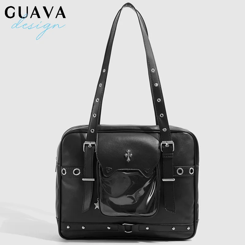

Harajuku Fashion Handbag Y2k Korean Japan Ita Bag Pu Cute Girls Transparent Pocket Aesthetic Shoulder Crossbody Bags