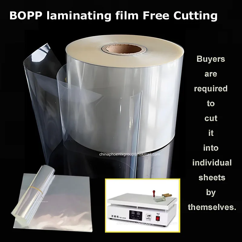 

Bopp Packaging Film Roll Transparent For Gift Perfume Boxes cosmetic Film Packaging Size Free Cutting Shrink Wrap Customizable
