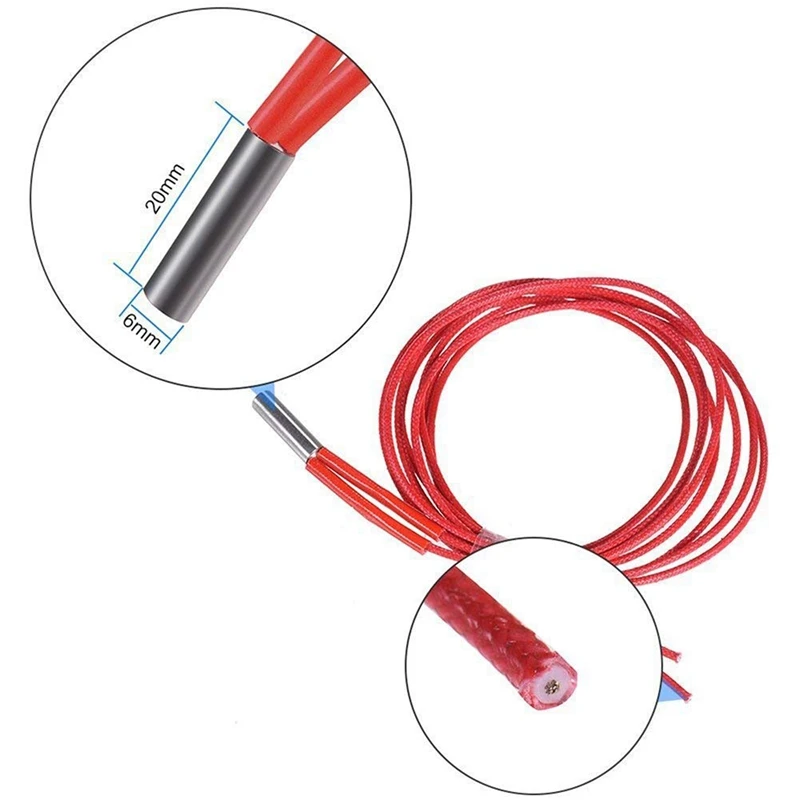 24V 40W Cartridge Heater Thermistor NTC 100K 3950 Wire 1M for Ender 3 Ender 3 Pro 3D Printer Accessories