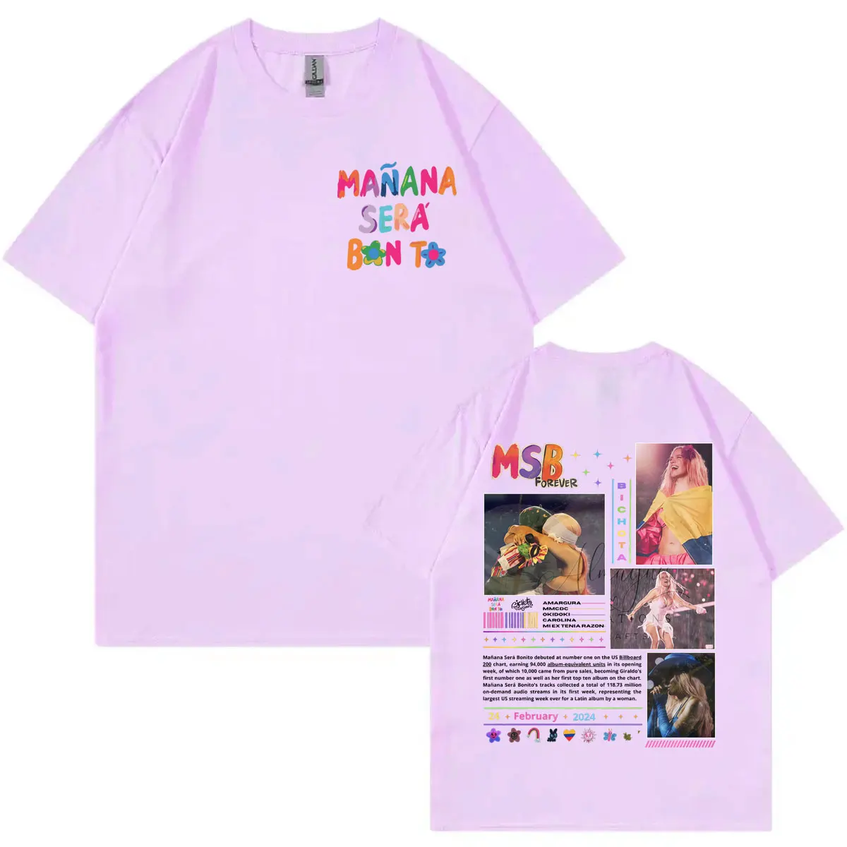 المغني كارول جي مانانا سيزال بونيتو ألبوم جولة تي شيرت الرجال النساء الملابس موضة Y2k تي شيرت الصيف عادية قصيرة الأكمام تي شيرت