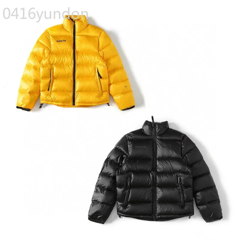 Winter printed logo casual stand-up collar drake down jacket couple