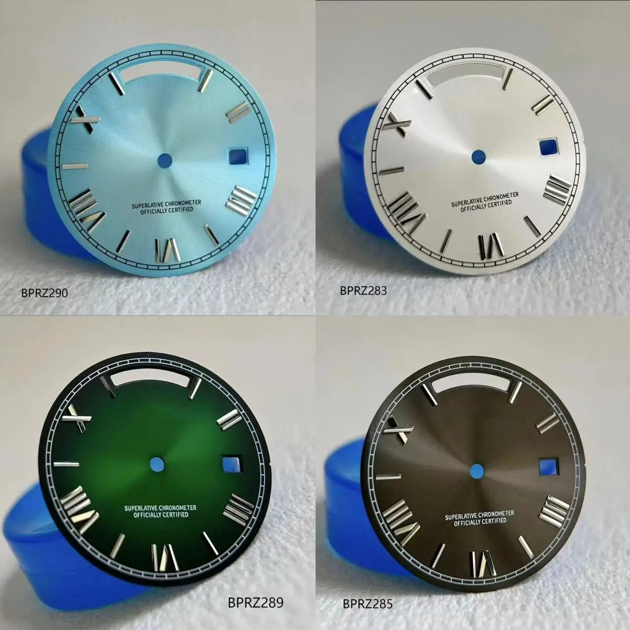 31mm Rome S Logo Dial Fit 8285 Movement Sunray green black Dial Watch Modification Accessories 31mm blue s rome number dial