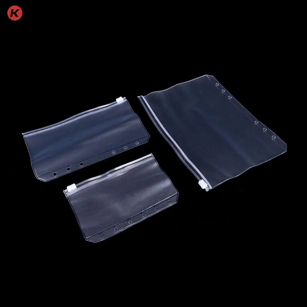 PVC Transparent Storage Bag for Traveler's Notebook Diary Day Planner Zipper Bag Business Cards, Notes Pouch Planner Accessories