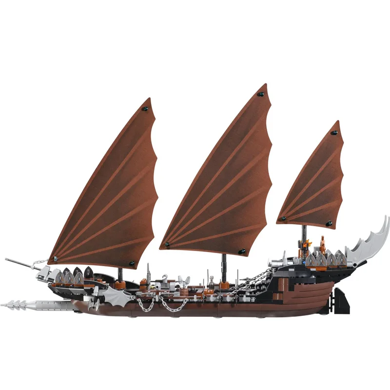 Pirate Ship Ambush Building Blocks Bricks Boat DIY Educational Toy Christmas Birthday Gifts Compatible 79008 16018