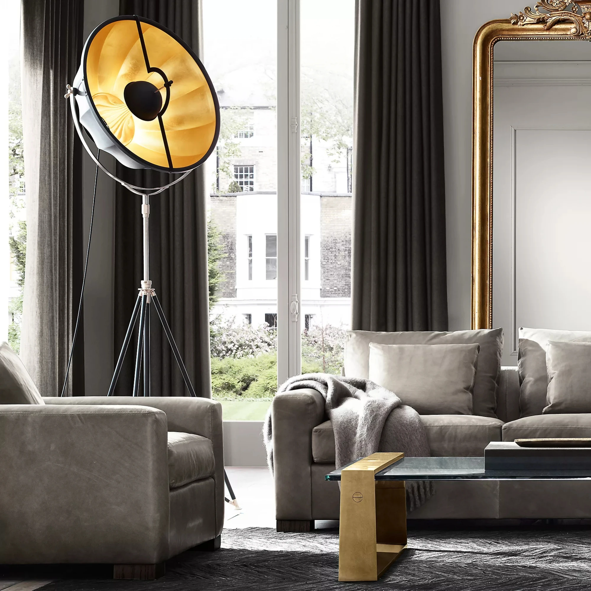American Floor Lamp Industrial Bar Creative Studio Retro Tripod Black Gold Floor Lamp Living Room Stand Floor Light Home Decor