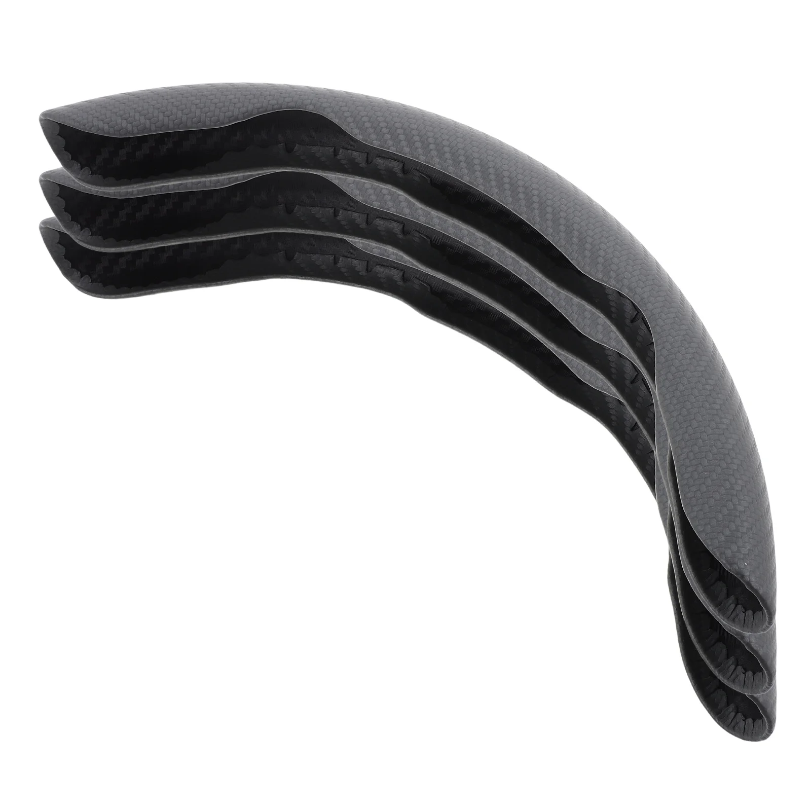 

3 Pcs Steering Wheel Cover Matte Grip 15-inch Car Frosted Carbon Fiber Anti-slip Plastic Golf Cart Covers