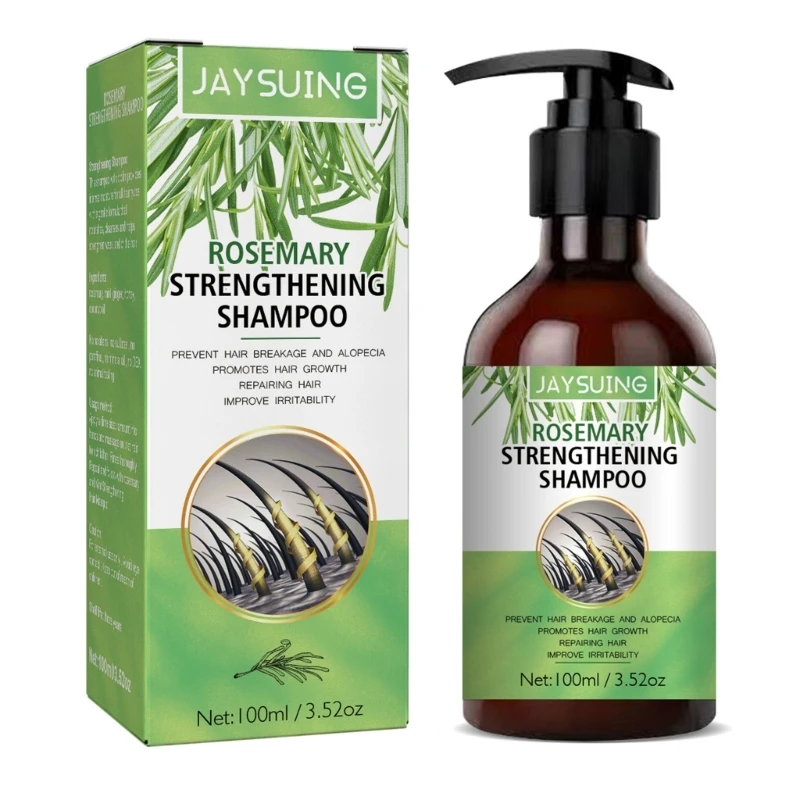 652F 100ml Hair Growth Shampoo Rosemary Strengthening Shampoo Anti Loss Hair Care Anti-dandruff Repair Damaged Hair Shampoo