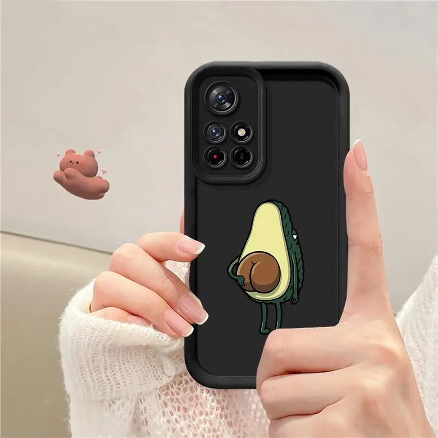 Custodia morbida per Xiaomi Redmi Note 12s 11s 13 14 Pro Plus 10 11 12 Pro Cartoon Avocado Famiglia