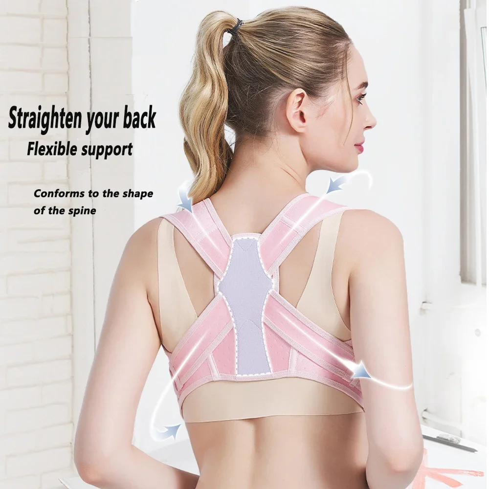 

Posture Corrector Brace Adjustable Upper Back Brace for Clavicle Support and Providing Fatigue Relax from Neck, Shoulder