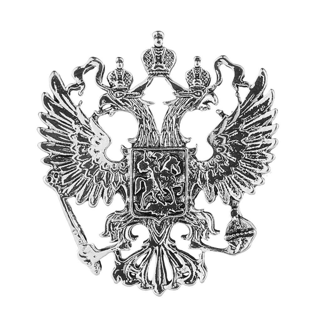 1pc Russia Two-Headed Eagle Badge Metal  Pin Vintage Eagle Brooch on Clothing Decoration