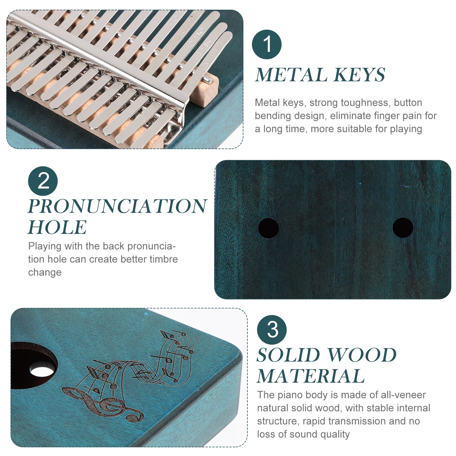 

17-Key Thumb Piano Kalimba Wooden Finger Instrument For Beginners Portable Music Plaything Small Musical Instrument Durable Mini