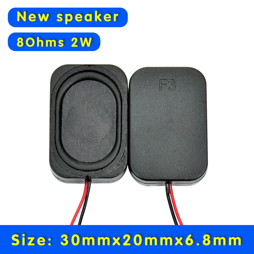 2Pcs Mini Portable Audio Speakers Unit 3020 8 Ohm 2W TV LED Cavity Sound Speaker DIY Home Theater Music Loudspeaker