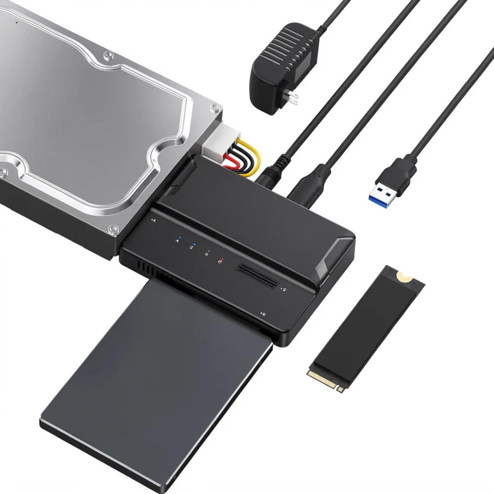 High Performance USB 3.2 Type C Converter M.2 NVME SATA IDE Hard Drive Reader External Connector Data Transfer