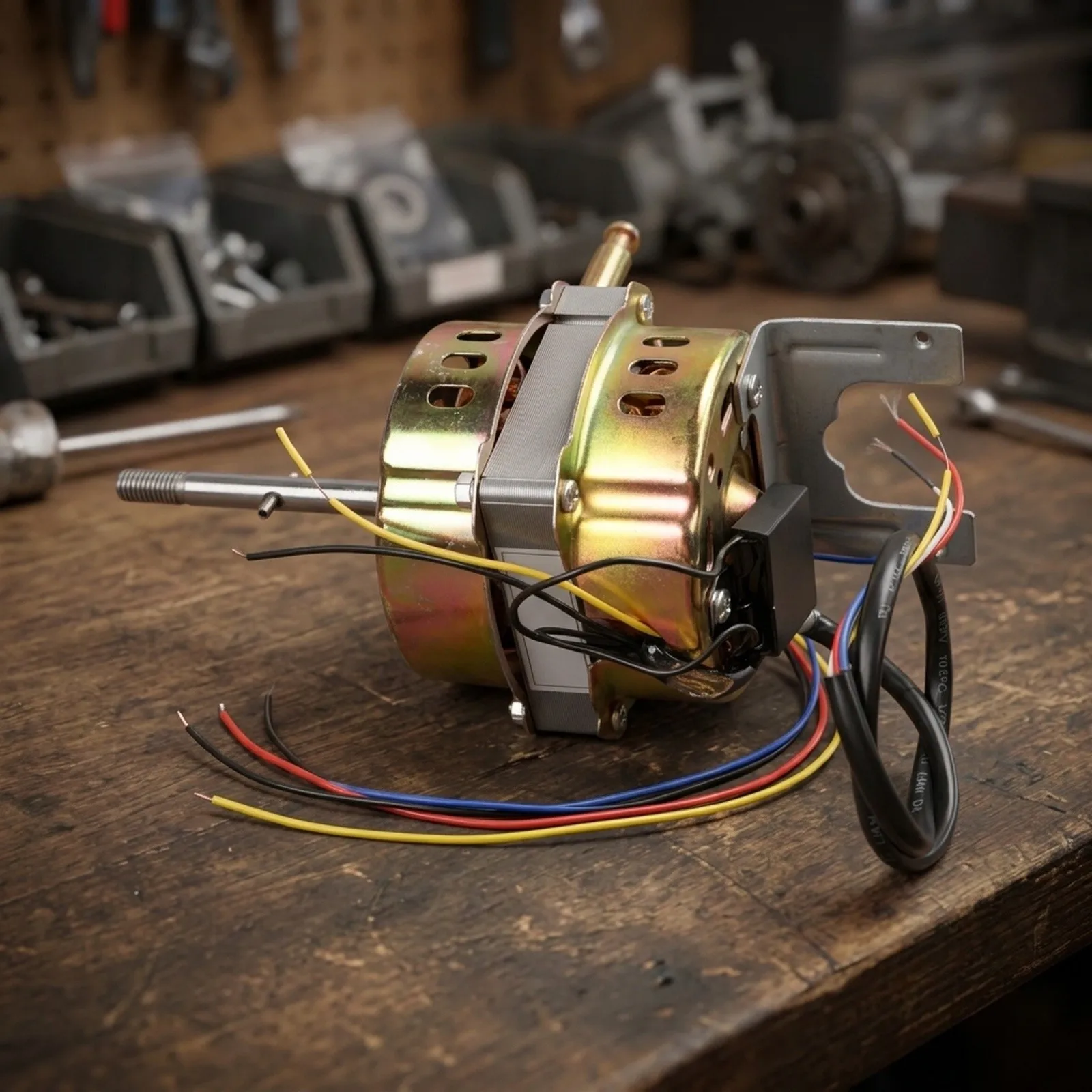 60W High Power Wall Fan Motor with Synchronized Swing Capability Shaft Diameter 0.8cm Total Length 7.9cm Replacement
