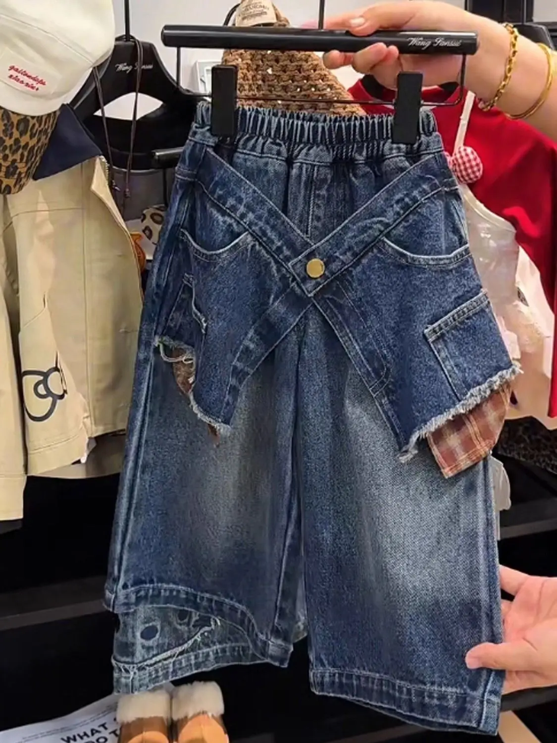 

Girls' Pants Autumn and Spring Outfit New Children's Wide Leg Pants Baby Loose and All-match Kids Fashion Pants